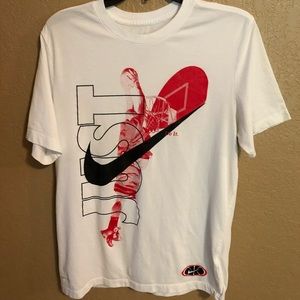 Men’s Nike Dri Fit Basketball White Tee Size M